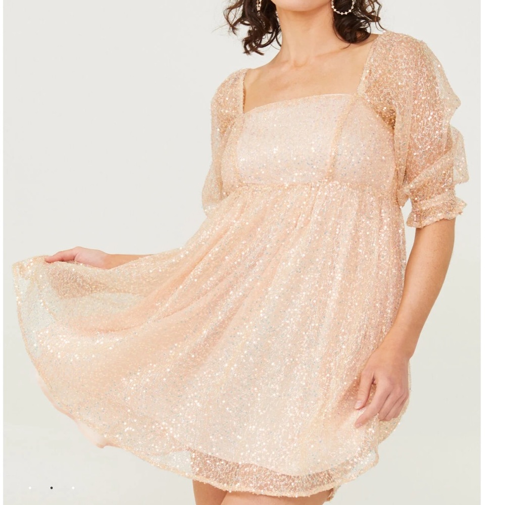 Sequin Peach dress